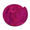 Hanging PVC spiral decoration for parties featuring sparkling pink glitter sequins finish - Laser Single Spiral-Rose Red (6pcs/pack)