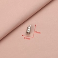 Detail of silver stainless steel cord end connector showing dimensions 5.5mm x 12mm - Style 3 (5.5x12mm)
