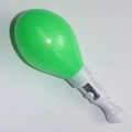 Green and white handheld vibration massager with power switch and smooth plastic finish - Oval Sand Ball Wand Green