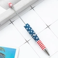 American flag pattern DIY beaded pen with red and blue star patterns on white background - USA Flag Pattern No.2 (67)
