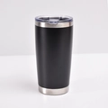 Black stainless steel 16oz travel mug with built-in Bluetooth speaker and clear lid - 16oz / Black (20oz Standard Tumbler)