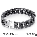 Pulsera cubana de 13mm en acero plata retro con motivos florales grabados, largo 210mm - 19cm / Color Acero