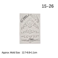 Baroque floral relief silicone mold for fondant and chocolate, size 12.7x8.8x1.1cm - 5# Classical Relief / Gray