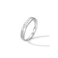 Adjustable sterling silver ring featuring a heartbeat and heart pattern on polished finish - Adjustable Open / Heart Signal Glowing Ring (Men)