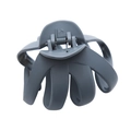 8cm matte dark grey octopus hair claw clip with non-slip grip for women hair styling - Gray