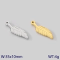 Gold and silver hollow leaf charms in 35x10mm size for jewelry making projects - Style 3-Long Leaf (Steel) / Steel