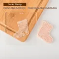 Christmas socks shape fondant mold with clear acrylic stamper for 3D cookie embossing - Christmas Sock - Stamp