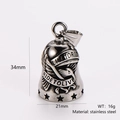 Vintage stainless steel eagle biker bell pendant with Live To Ride engraving on white background - Steel Color (Pendant Only)