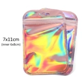 Holografische Regenbogen-Schmuckverpackung mit Druckverschluss, 7x11cm Größe - 7*11cm