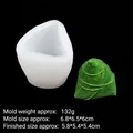 Molde de silicona con forma de Zongzi para velas y jabones de 6,8 x 6,5 x 6 cm - 4# Pequeño B846 Transparente