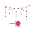Detail of red white and pink circular paper garland decoration with 5cm diameter size - Garland 1PCS