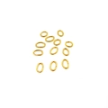 Golden oval stainless steel jump rings for DIY jewelry making on white background - 0.4*2*3mm / Gold