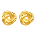 Chic 18K gold plated twisted irregular stainless steel hoop earrings for women - Irregular Twisted Earrings Gold (MS-416)