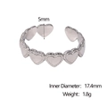 Dettagli delle dimensioni dell'anello cuore argento con diametro interno di 17,4 mm - Color Acciaio