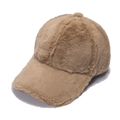 Cappello da baseball invernale in finta pelliccia di coniglio kaki caldo per tutti - 56-60cm Regolabile / Cachi