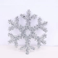 Sparkling silver snowflake ornament with glitter finish for Christmas tree decoration - Silver Snowflake