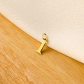 Minimalist gold letter I pendant with a polished metallic finish for DIY jewelry - 14k Letter - I (letter Height 1cm)
