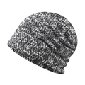Gorro holgado de punto de mezcla blanco y negro para hombre y mujer estilo japonés - Ajustable / Negro para Todas las Estaciones (Negro Jaspeado)