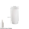 Cylindrical silicone candle mold for DIY crafts measuring 5cm in diameter and 9.6cm high - Heart Vase / Large