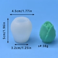 Detalle del molde de silicona de rosa 3D con dimensiones y resultado de jabón de 38g - Estilo de Capullo de Rosa-Pequeño (1)