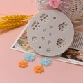 Moule en silicone marguerites pour résine DIY et fondant avec motifs floraux variés - Moule Rond à Trous Multiples Marguerite (203#)