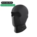 Short black ice silk sun protection balaclava with breathable mesh mask - Short Style / Black