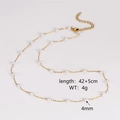 Detailansicht der Perlenkette mit 42+5cm Länge, 4g Gewicht und 4mm Perlenperlen - 4mm Perle