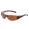 Outdoor cycling sunglasses with brown lenses and brown tortoiseshell frame for sports - Tea Frame Tea Lens