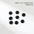 Pack of 8 black butterfly clutch pin backs for brooches, 11mm wide, DIY jewelry components - Electrophoretic Black Butterfly Clutch