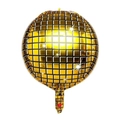 Palloncino disco 4D dorato in foglio di alluminio con trama per decorazione party - 15 Pollici / Oro
