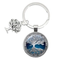 Blue Gradient Silver Tree