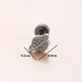 Saturn-Ohrstecker aus Silber mit weißen Zirkonia, Maße ca. 0,9 cm x 0,5 cm groß - Saturn/Planet / Silber 6#