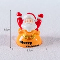 Miniature resin Santa Claus figurine for Christmas micro landscape decor, 3.6cm height - No.3 Santa Claus with Coin Bag