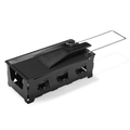 Mini Swiss cheese raclette grill set with candle base and bull pattern cutout design - Steel Handle Black Set (No Candles)