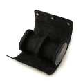 Portable black PU leather watch box with dual slots and velvet lining for storage - 2-Slot Style / Black