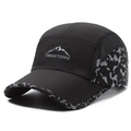 Herren Mesh Baseballkappe mit atmungsaktiven Seitenteilen und grauem Tarnschirm für draußen - Verstellbar / Schwarz