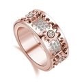 Rose Gold with Center Stones