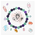 Detail of 8mm amethyst and tiger eye stone beads for anxiety and stress relief - Anxiety Stress Relief Style 10 (Anxiety Stress-10)