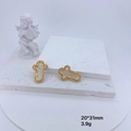 Gold plated 14K cross pendants with micro-set zircons and secure clasp, size 20x31mm - Gold Cross