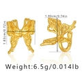 Detailed view of 18K gold plated butterfly ear cuff with size and weight dimensions - Exquisite Butterfly (KE0926)