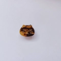 Small tortoiseshell acetate hair claw clip in cute cat shape with golden details - Leopard Print