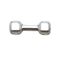Silver metal dumbbell charm pendant for DIY creative sports jewelry and accessories - Slender Dumbbell