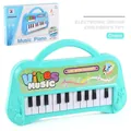 Muntgroene elektronische kinderpiano met 22 toetsen, handvat en kleurrijke doos - Model 1019D-1 / Groen