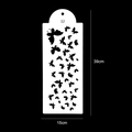 Stencil tool with butterfly patterns, 39x15cm white plastic flexible cake decorating mold - No. 12 - Butterfly Hollow