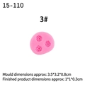 Stampo in silicone rosa a forma di girasole con tre cavità per decorazioni dolci - Rosa 3#