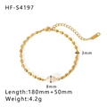 Beaded Chain Oval Pearl Style (HF-S4197) Gold