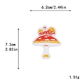 Colorful mushroom embroidered patch with size dimensions 6.2x7.2cm and 1.51g weight - GZ-2746 Brown Twin Mushroom
