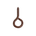 Single brown metal screw eye hook connector for DIY keychains and jewelry making - Coffee