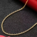 Classic S925 sterling silver chain necklace in gold finish with intricate linked design - 925 Sterling Silver Cross Chain Necklace Gold