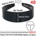Detailed size specifications for 4cm wide black ABS plastic headband without teeth - 4.0CM Non-toothed Black Plain